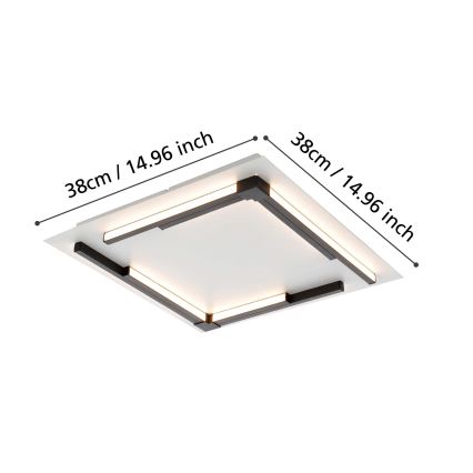 Eglo - LED Reguliuojamas lubinis šviestuvas LED/25W/230V