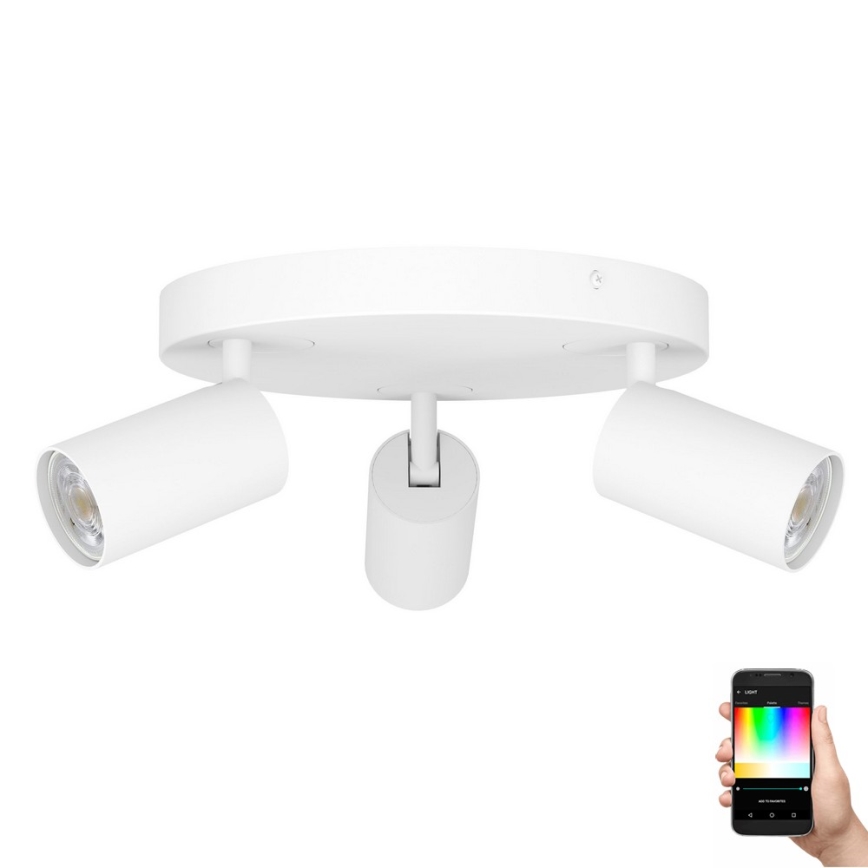 Eglo - LED RGBW Reguliuojamas akcentinis šviestuvas 3xGU10/4,9W/230V baltas