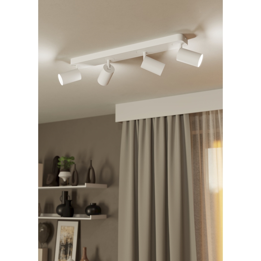 Eglo -LED RGBW Reguliuojamas akcentinis šviestuvas 4xGU10/4,9W/230V baltas