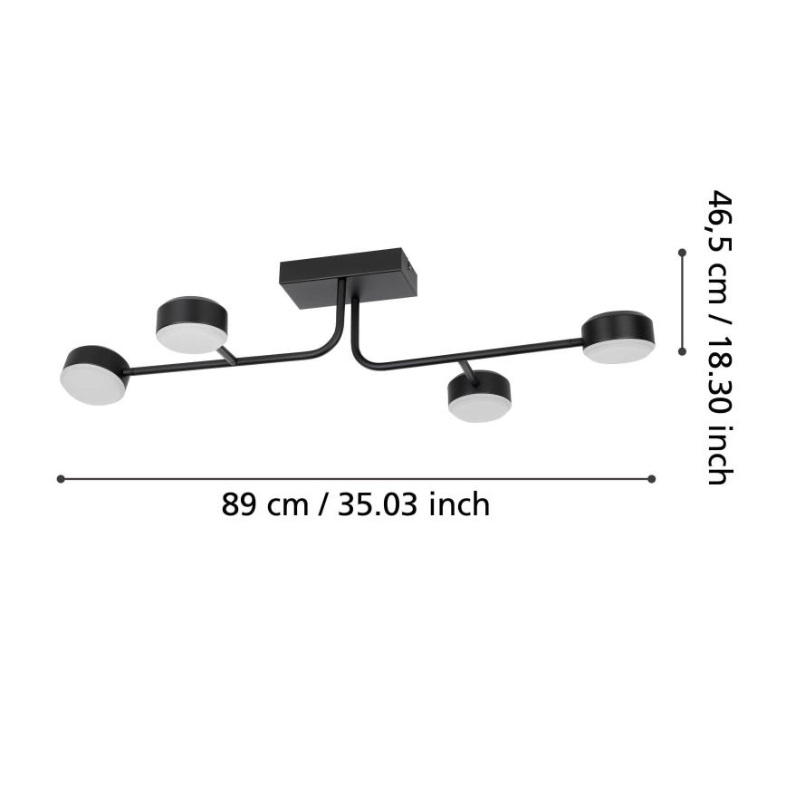 Eglo - LED Reguliuojamas ant pagrindo montuojamas sietynas 4xLED/6,8W/230V
