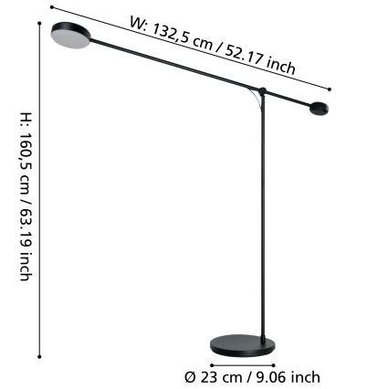 Eglo - LED Pritemdomas jutiklinis toršeras  LED/24W/230V