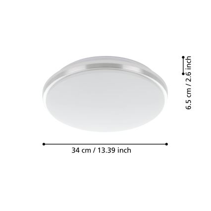 Eglo - LED lubinis vonios šviestuvas LED/15,6W/230V IP44 blizgus chromas