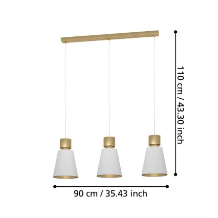 Eglo - Pakabinamas sietynas 3xE27/40W/230V