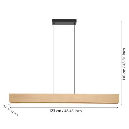Eglo - LED RGBW Reguliuojamas pakabinamas sietynas LED/35W/230V 2700-6500K
