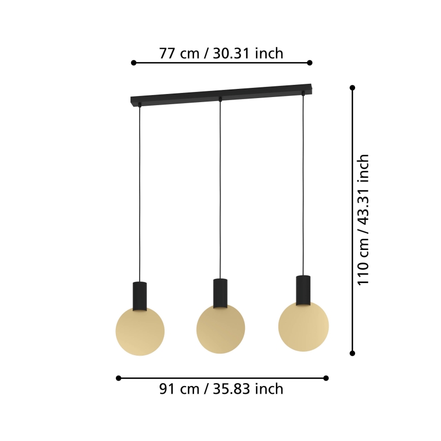 Eglo - LED Pakabinamas sietynas 3xGU10/4,5W/230V 3000K