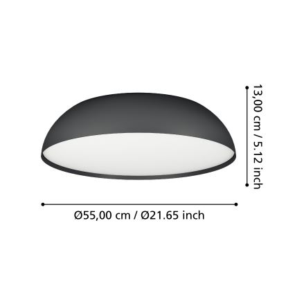 Eglo - LED RGBW Reguliuojamas lubinis šviestuvas 3xLED/11W/230V 2700-6500K diametras 55 cm