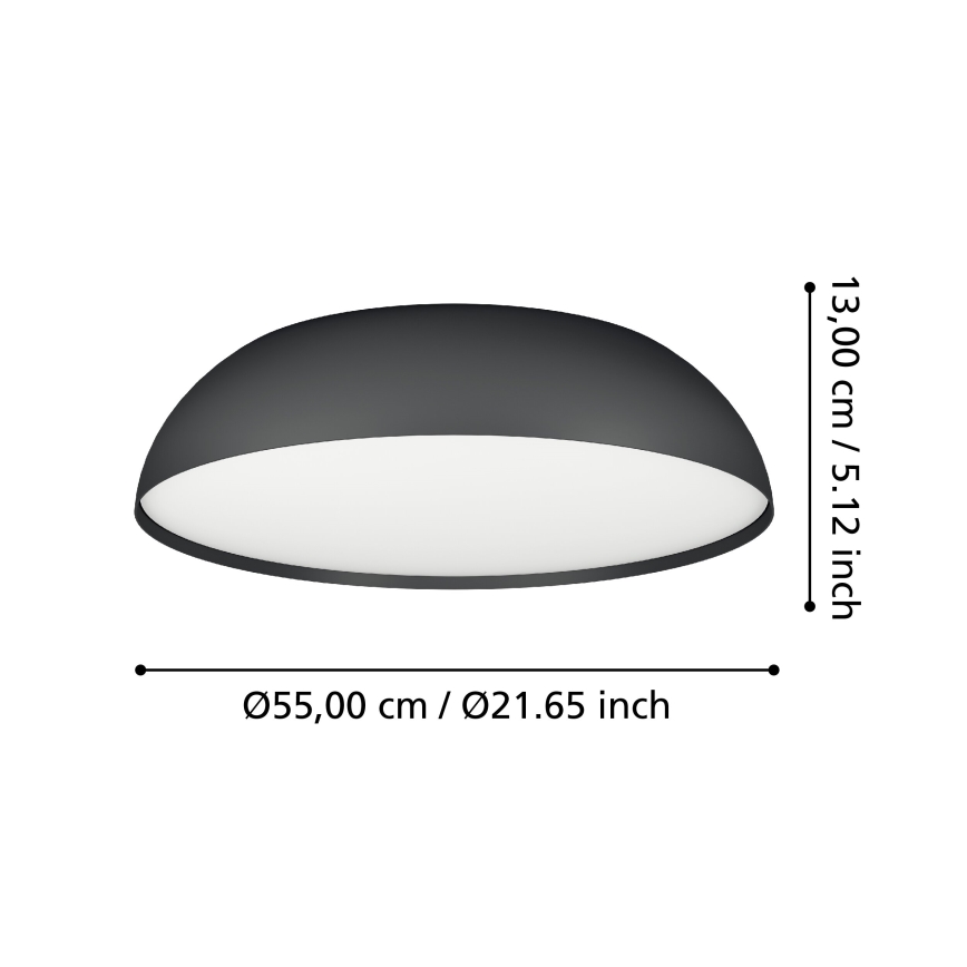 Eglo - LED RGBW Reguliuojamas lubinis šviestuvas 3xLED/11W/230V 2700-6500K diametras 55 cm