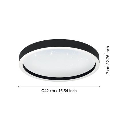 Eglo - LED RGBW Reguliuojamas lubinis šviestuvas LED/17,8W/230V 2700-6500K