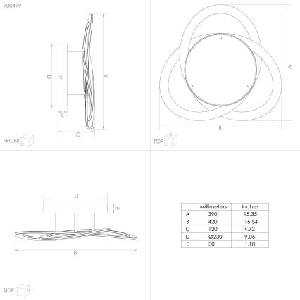 Eglo - LED Lubinis šviestuvas LED/35W/230V