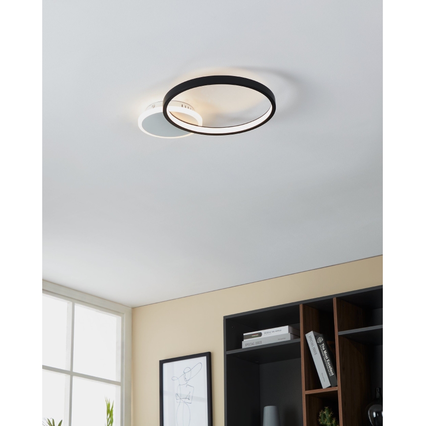 Eglo - LED Reguliuojamas lubinis šviestuvas LED/15W/230V juodas + valdymo pultas