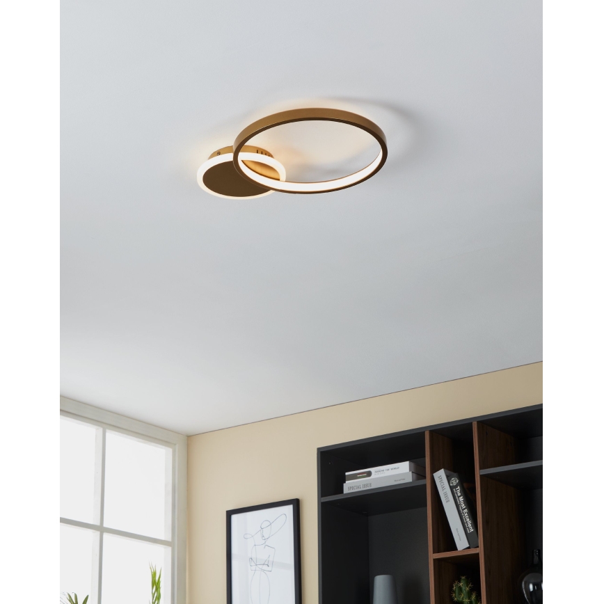 Eglo - LED Reguliuojamas lubinis šviestuvas  LED/15W/230V aukso + valdymo pultas
