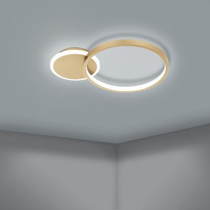 Eglo - LED Reguliuojamas lubinis šviestuvas  LED/15W/230V aukso + valdymo pultas