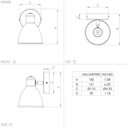 Eglo – LED Lauko sieninis šviestuvas 1xGU10/3W/230V IP44