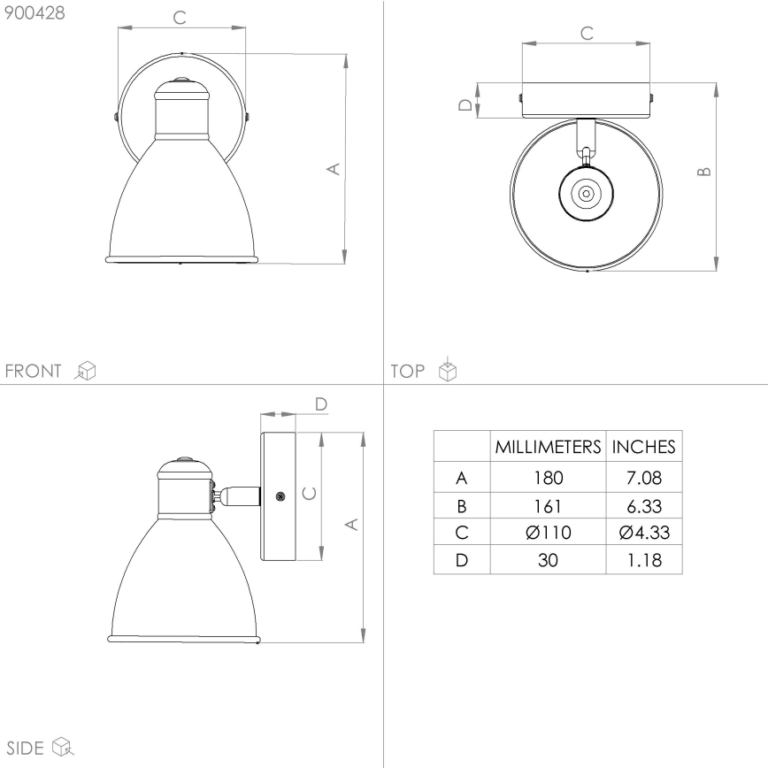 Eglo – LED Lauko sieninis šviestuvas 1xGU10/3W/230V IP44