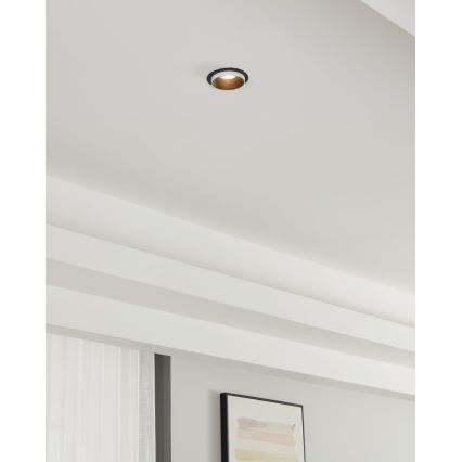 Eglo - Įleidžiamas šviestuvas 1xGU10/35W/230V juoda