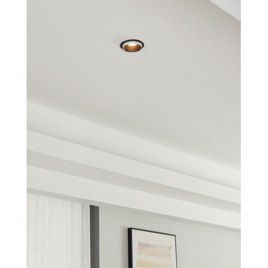Eglo - Įleidžiamas šviestuvas 1xGU10/35W/230V juoda