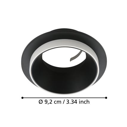 Eglo - Įleidžiamas šviestuvas 1xGU10/35W/230V juoda