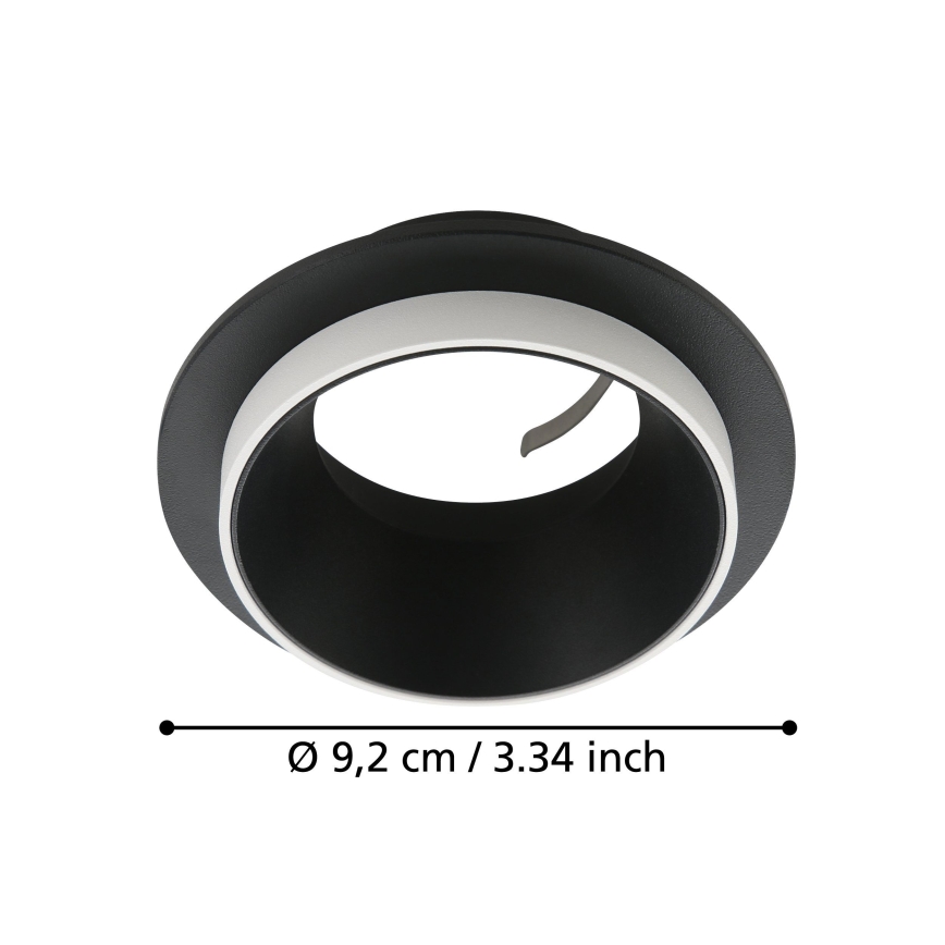 Eglo - Įleidžiamas šviestuvas 1xGU10/35W/230V juoda
