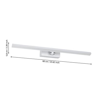 Eglo - LED Vonios veidrodžio apšvietimas LED/5W/230V IP44 baltas