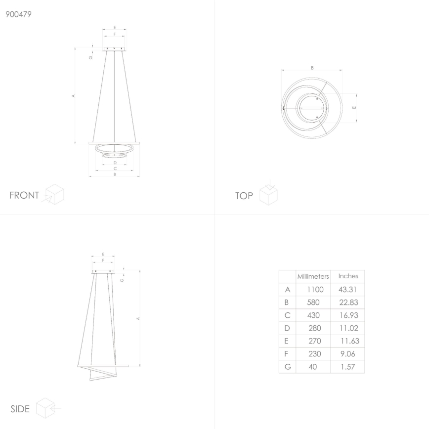 Eglo - LED Reguliuojamas pakabinamas sietynas  LED/43,2W/230V juodas