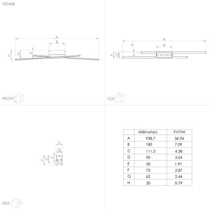 Eglo - LED Reguliuojamas lubinis šviestuvas 2xLED/13W/230V