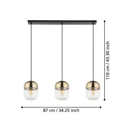 Eglo - Pakabinamas sietynas 3xE27/40W/230V