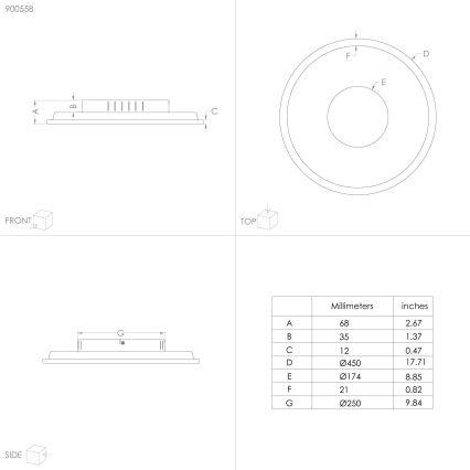 Eglo - LED Lubinis šviestuvas LED/27W/230V