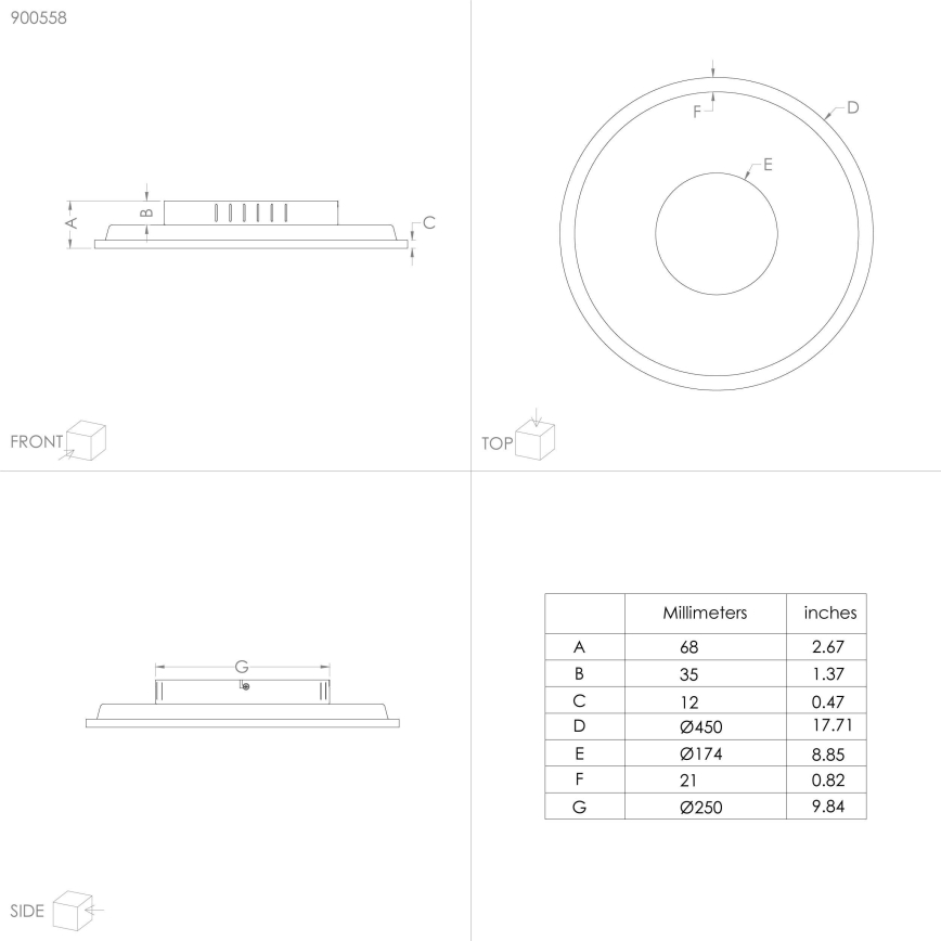 Eglo - LED Lubinis šviestuvas LED/27W/230V