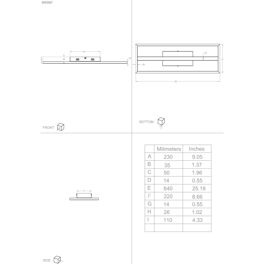 Eglo - LED RGBW Reguliuojamas lubinis šviestuvas LED/21W/230V 3000-6500K