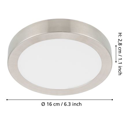 Eglo - LED Pritemdomas lubinis šviestuvas LED/11W/230V matinis chromas