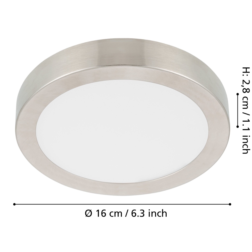 Eglo - LED Pritemdomas lubinis šviestuvas LED/11W/230V matinis chromas