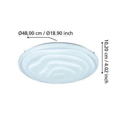 Eglo - LED Reguliuojamas lubinis šviestuvas LED/20,8W/230V 3000-6500K + valdymo pultas