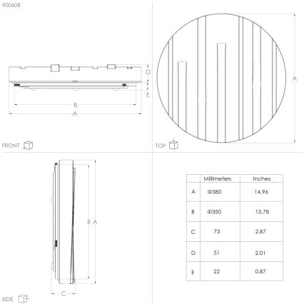 Eglo  - LED Lubinis šviestuvas  LED/19,5W/230V d. 38 cm