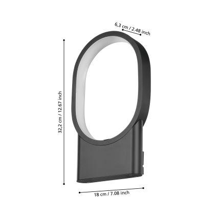 Eglo  - LED Sieninis šviestuvas  LED/10,8W/230V