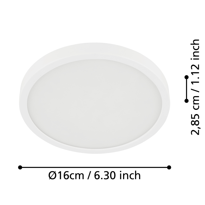 Eglo - LED Vonios lubinis šviestuvas LED/11W/230V IP44 baltas