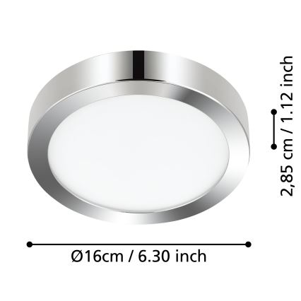 Eglo - LED lubinis vonios šviestuvas LED/11W/230V IP44 blizgus chromas