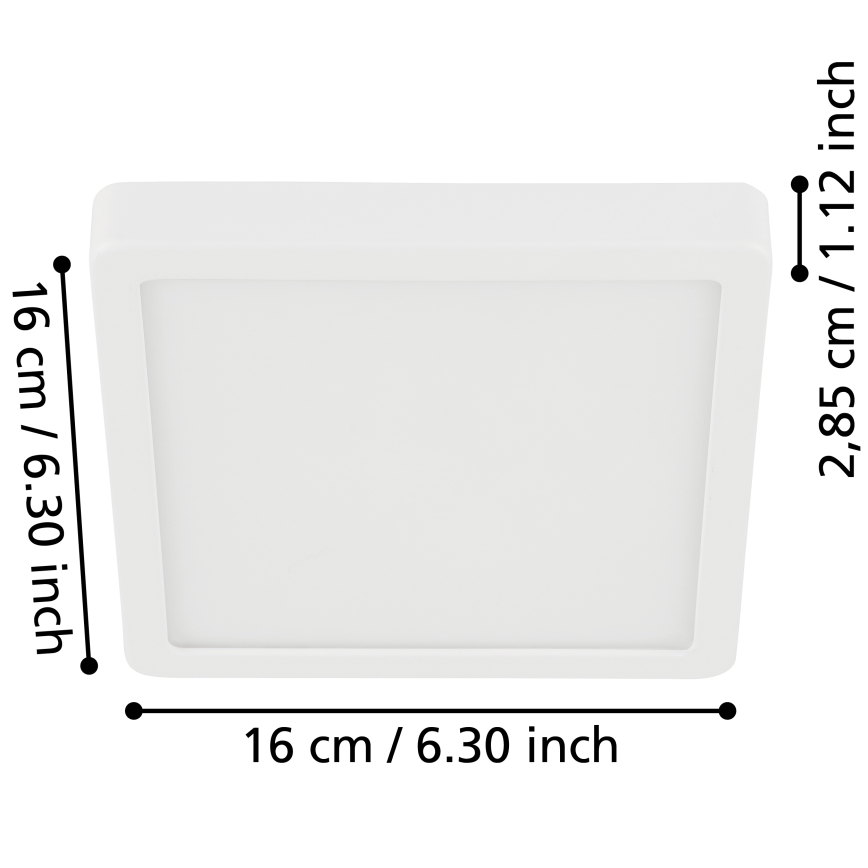 Eglo - LED Vonios lubinis šviestuvas LED/11W/230V IP44 baltas