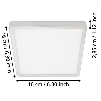 Eglo - LED lubinis vonios šviestuvas LED/11W/230V IP44 blizgus chromas