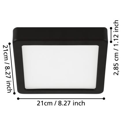 Eglo - LED lubinis vonios šviestuvas LED/17W/230V IP44 blizgus chromas