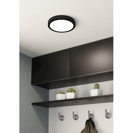 Eglo - LED vonios lubinis šviestuvas LED/17W/230V juodas IP44 skersmuo 21 cm