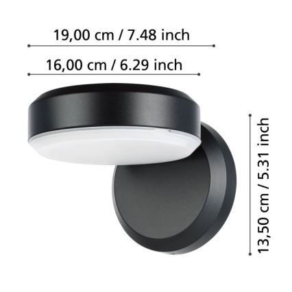 Eglo - LED sieninis lauko šviestuvas LED/10,8/230V IP54