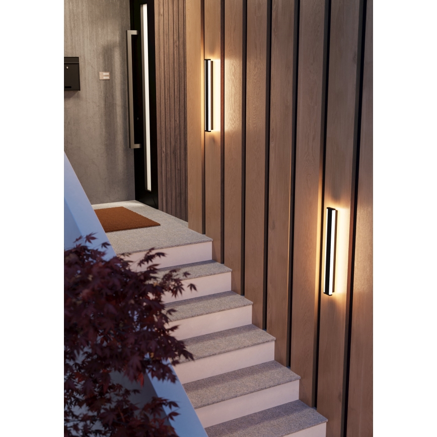 Eglo - LED sieninis lauko šviestuvas 2xLED/7W/230V 3000K IP55 juoda