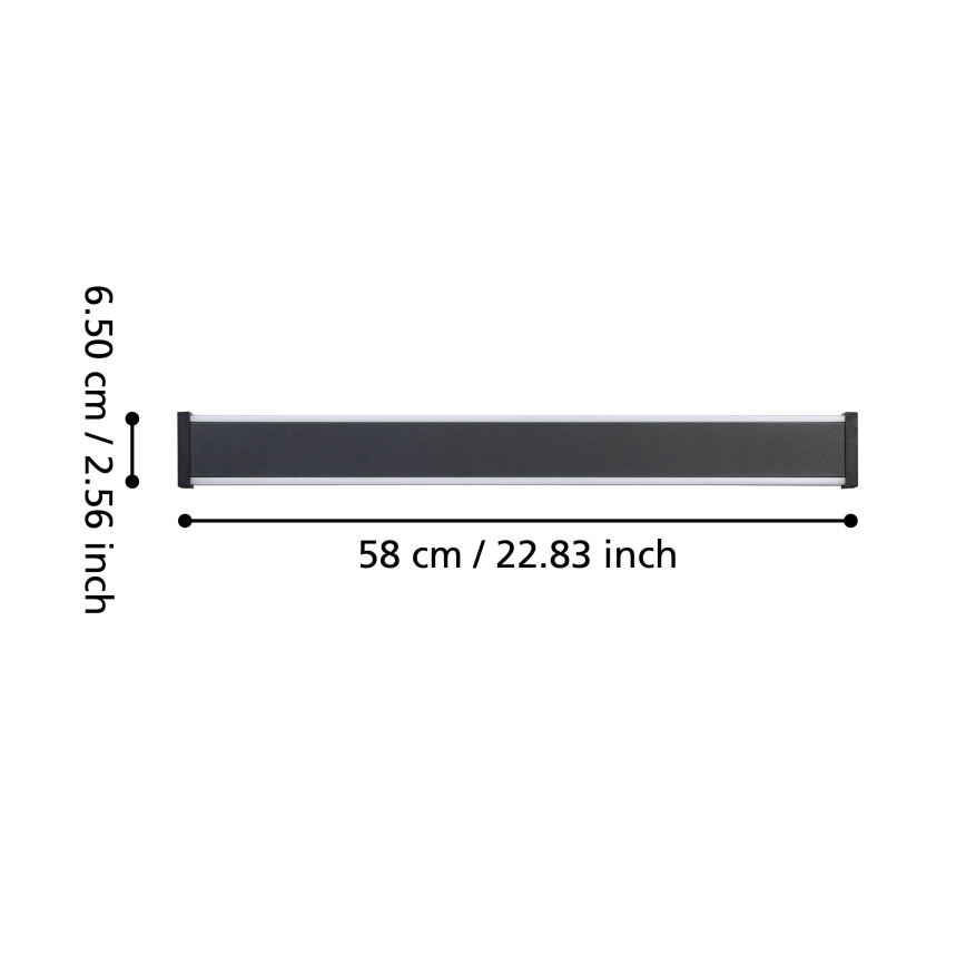 Eglo - LED sieninis lauko šviestuvas 2xLED/7W/230V 3000K IP55 juoda