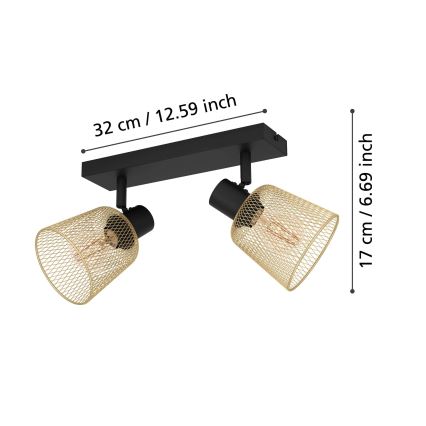 Eglo - Akcentinis apšvietimas 2xE27/40W/230V