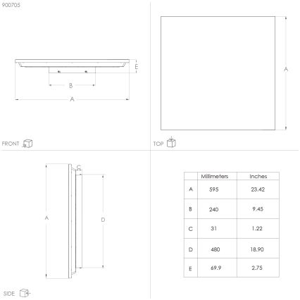 Eglo - LED Lubinis šviestuvas LED/32W/230V