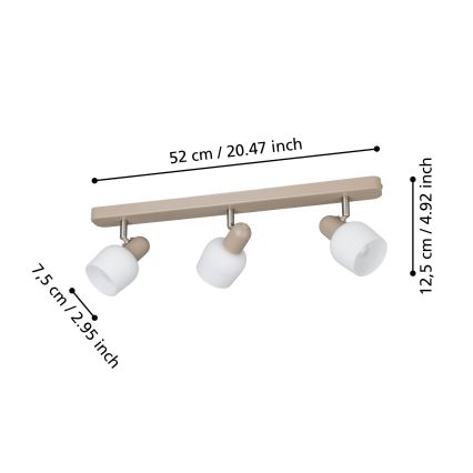 Eglo - Akcentinis apšvietimas 3xE14/18W/230V