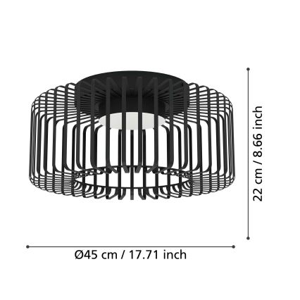Eglo - LED RGBW Reguliuojamas lubinis šviestuvas LED/22W/230V 2700-6500K