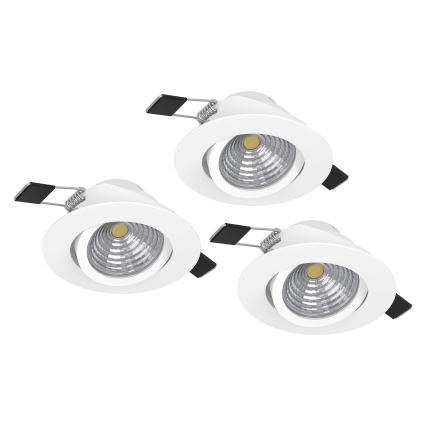 Eglo - KOMPLEKTAS 3xLED Pritemdomas šviestuvas 3xLED/6W/230V balta