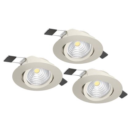 Eglo - KOMPLEKTAS 3xLED Pritemdomas šviestuvas 3xLED/6W/230V matinis chromas