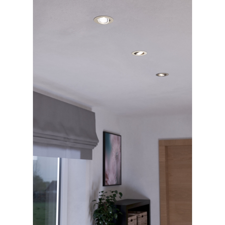 Eglo - KOMPLEKTAS 3xLED Pritemdomas šviestuvas 3xLED/6W/230V matinis chromas